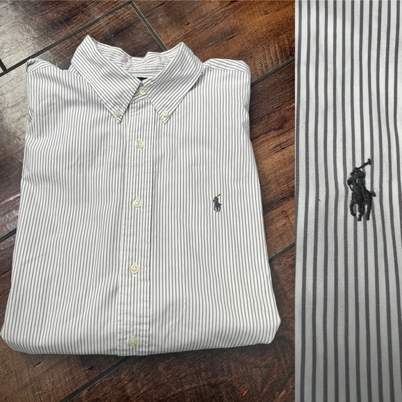 Ralph Lauren Other - Ralph Lauren Grey Taupe & White Dress Shirt Button Down Shirt